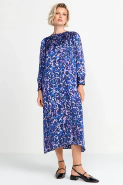 Rich & Royal Blaues Midikleid Mit Leo-Print<Damen Midikleider