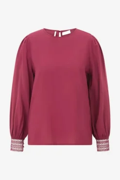 Rich & Royal Bluse Mit Manschetten Aus Spitze<Damen Casual Blusen|Business Blusen