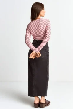 Rich & Royal Bodycon-Longsleeve Mit Streifen<Damen Longsleeves