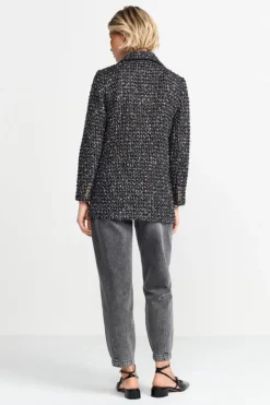 Rich & Royal Bouclé-Blazer Mit Statement-Knopf<Damen Casual Blazer|Bouclé-Jacken