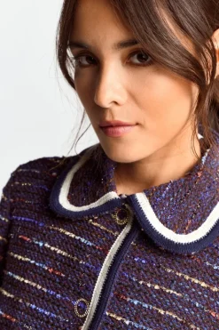 Rich & Royal Bouclé-Jacke Mit Bubikragen<Damen Übergangsjacken|Bouclé-Jacken
