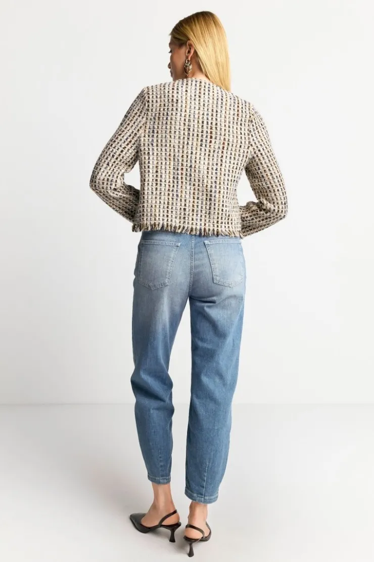Rich & Royal Bouclé-Jacke Mit Fransen<Damen Übergangsjacken|Bouclé-Jacken