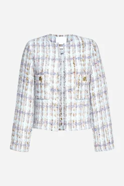 Rich & Royal Bouclé-Jacke Mit Rundhalsausschnitt<Damen Übergangsjacken|Bouclé-Jacken