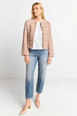 Rich & Royal Bouclé-Jacke Mit Rundhalsausschnitt<Damen Übergangsjacken|Bouclé-Jacken