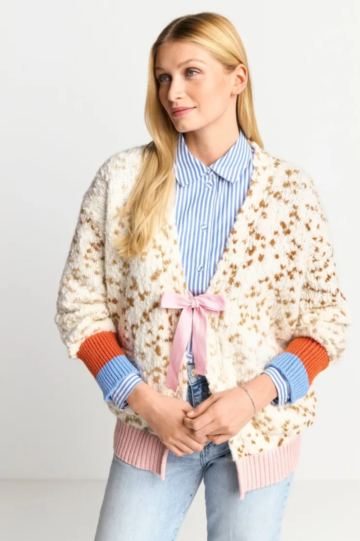 Rich & Royal Cardigan Mit Kontrastbündchen Und Schleife<Damen Cardigans