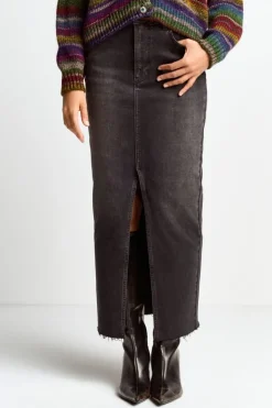 Rich & Royal Denim-Rock Mit Schlitz<Damen Midiröcke