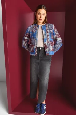 Rich & Royal Denim-Rock Mit Schlitz<Damen Midiröcke