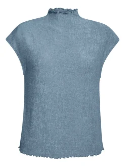 Rich & Royal Figurbetontes Top In Crinkle-Optik<Damen T-Shirts