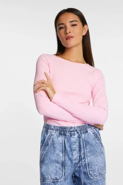 Rich & Royal Geripptes Longsleeve<Damen Longsleeves