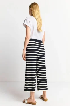 Rich & Royal Gestreifte Strick-Culotte<Damen Weite Hosen