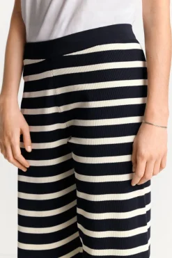 Rich & Royal Gestreifte Strick-Culotte<Damen Weite Hosen