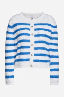 Rich & Royal Gestreifter Cardigan Mit Kristallknöpfen<Damen Cardigans