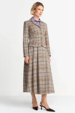 Rich & Royal Karierter High-Waist-Midirock<Damen Midiröcke
