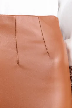 Rich & Royal Knöchellange Kunstleder-Leggings<Damen Schmale Hosen