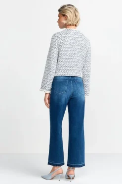 Rich & Royal Kurze Bouclé-Jacke In Blauweiß<Damen Übergangsjacken|Bouclé-Jacken