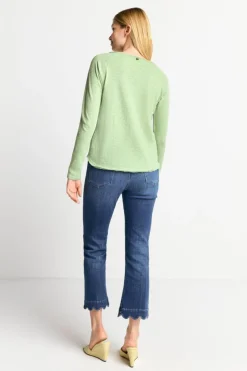Rich & Royal Longsleeve Aus Baumwolle Mit Offenen Kanten<Damen Longsleeves
