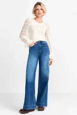 Rich & Royal Longsleeve Mit Spitzenärmeln<Damen Longsleeves