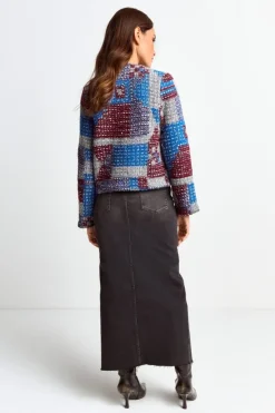Rich & Royal Mehrfarbige Bouclé-Jacke<Damen Übergangsjacken|Bouclé-Jacken