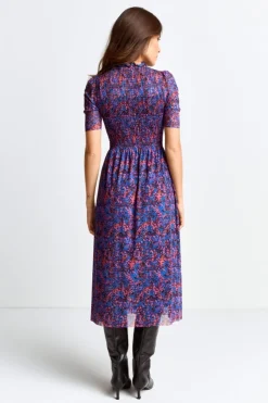 Rich & Royal Meshkleid Mit Rüschenkragen<Damen Midikleider