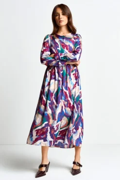 Rich & Royal Midikleid Mit Abstraktem Print<Damen Midikleider