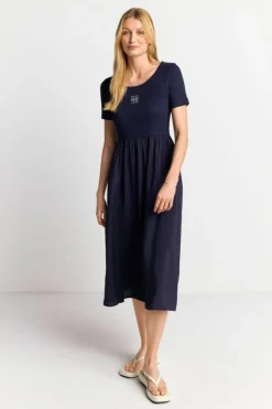 Rich & Royal Midikleid Mit Logostickerei<Damen Midikleider
