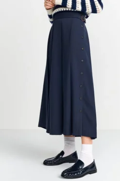 Rich & Royal Midirock Mit Seitlicher Knopfleiste<Damen Midiröcke