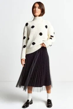 Rich & Royal Pullover Mit Blauen Polka Dots<Damen Pullover