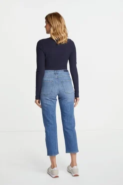 Rich & Royal Rib-Longsleeve Mit Rundhals<Damen Longsleeves