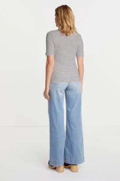Rich & Royal Rib-Shirt Aus Baumwolle<Damen T-Shirts