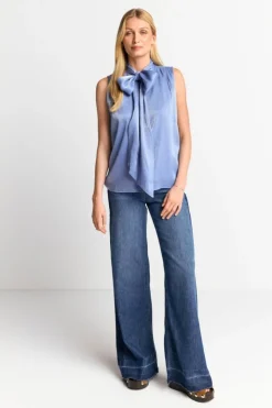 Rich & Royal Ärmellose Schluppenbluse Mit Glanzeffekt<Damen Casual Blusen|Business Blusen
