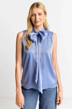 Rich & Royal Ärmellose Schluppenbluse Mit Glanzeffekt<Damen Casual Blusen|Business Blusen