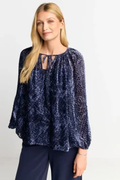 Rich & Royal Samtbluse Mit Ballonärmeln<Damen Casual Blusen
