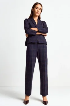 Rich & Royal Stoffhose Mit Karomuster Und Bügelfalte<Damen Schmale Hosen|Business Hosen