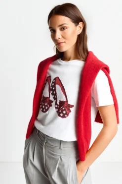 Rich & Royal T-Shirt Mit Strassdetails<Damen T-Shirts