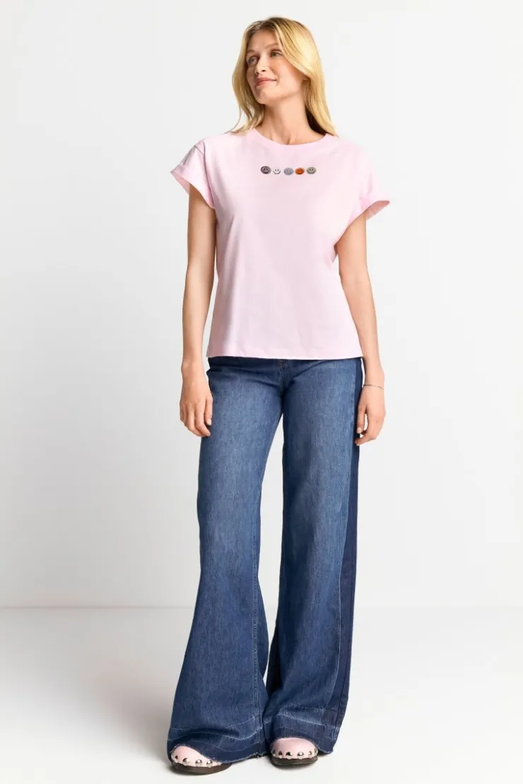 Rich & Royal T-Shirt Mit Strass-Smileys<Damen T-Shirts