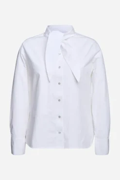 Rich & Royal Weiße Bluse Mit Bindekragen<Damen Casual Blusen|Business Blusen
