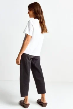 Rich & Royal Weißes T-Shirt Mit Crew-Neck<Damen T-Shirts