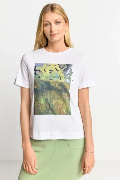 Rich & Royal Weißes T-Shirt Mit Print<Damen T-Shirts