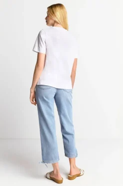 Rich & Royal Weißes T-Shirt Mit Schriftzug<Damen T-Shirts