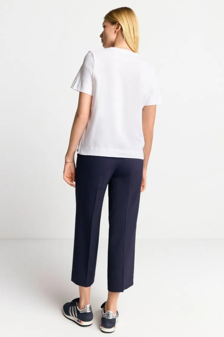 Rich & Royal Weißes T-Shirt Mit Statement-Print<Damen T-Shirts