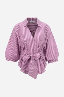 Rich & Royal Wickelbluse Mit V-Neck Und Streifen<Damen Casual Blusen