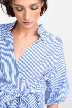 Rich & Royal Wickelbluse Mit V-Neck Und Streifen<Damen Casual Blusen