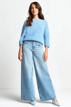 Rich & Royal Wide Leg Denim Mit Passe<Damen Wide Leg