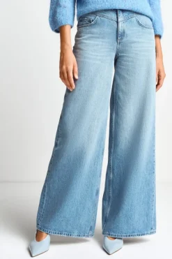 Rich & Royal Wide Leg Denim Mit Passe<Damen Wide Leg