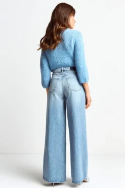 Rich & Royal Wide Leg Denim Mit Passe<Damen Wide Leg