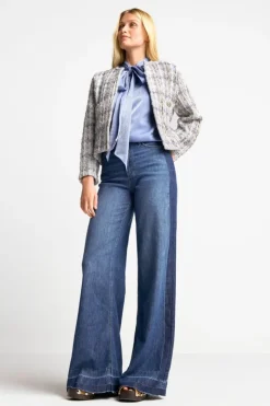 Rich & Royal Wide Leg Denim Mit Seitenstreifen<Damen Wide Leg